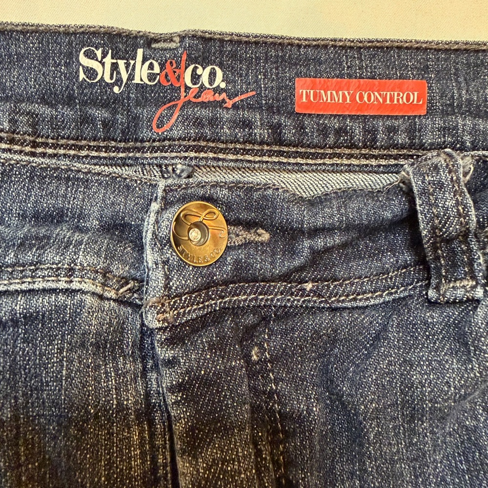 Style & Co size 12 short tummy control bootcut jeans - Picture 5 of 6